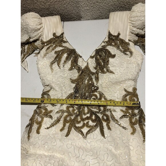 CLAIRES’S COLLECTION Beauty white Pageant Cocktail Gown SIZE In Measurements - Picture 16 of 16